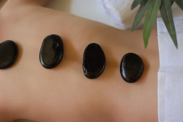 Black hot stone massage