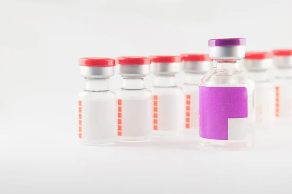 Purple label injection vial