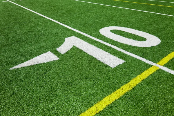 Ten yard line - football with natural lighting