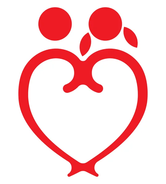 红色的心的男孩和女孩矢量符号 - 图库矢量图像 branchecarica #28577837