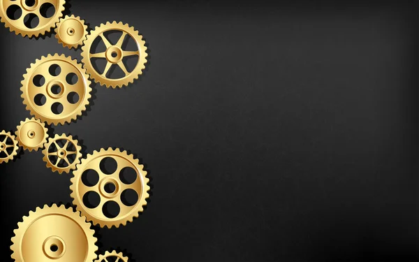 Metallic background with gears