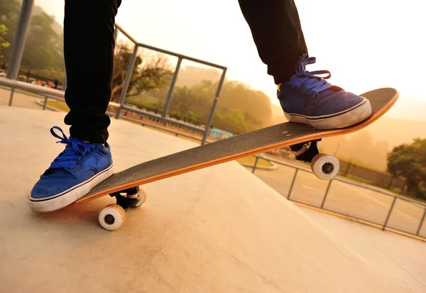 Skateboarding woman