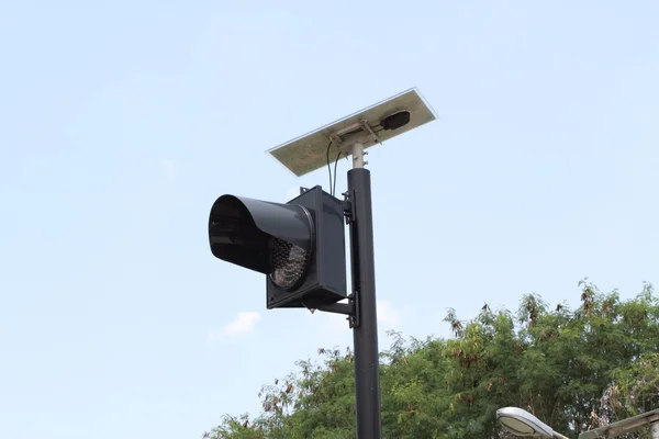 Solar signal lamp on light poles