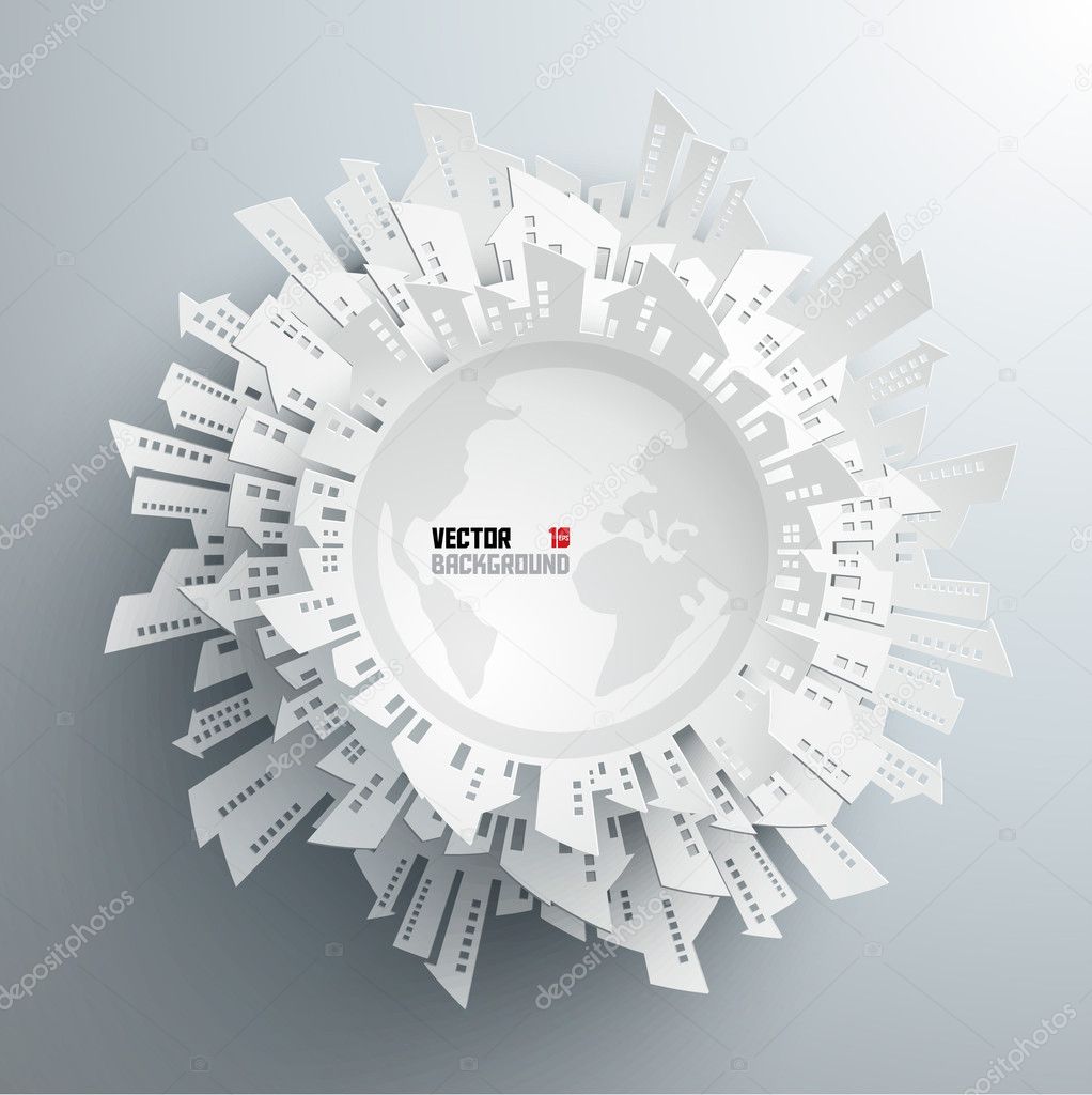 Astratto globo di carta 3d — vettoriali stock © yienkeat #24963977