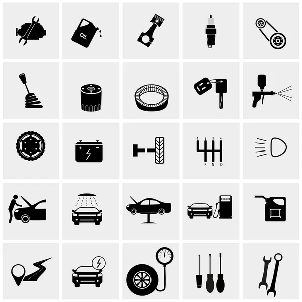 Car maintenance and repair icon set