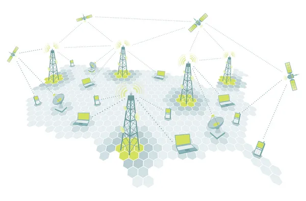 Complex telecomm network or Communication diagram