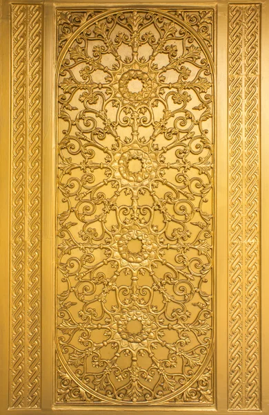 Door woodcarving in temple, Thailand