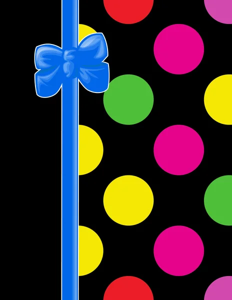 Ribbon, Bow, Polka Dots (Spots) Pattern - Pink Green Yellow