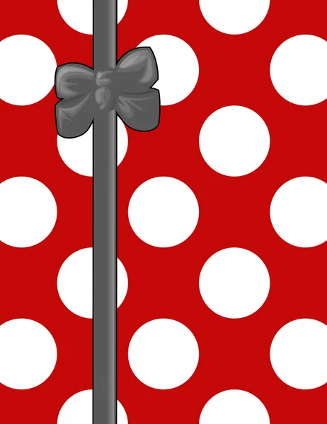 Ribbon, Bow, Polka Dots, Spots (Dotted Pattern) - White Red Gray