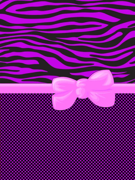 Stock Photo: Ribbon and Bow, Animal print and Dots, Purple, Black and Pink