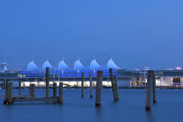 Miami Port Terminal at Dusk. The Miami Port iIts a Popular Tourist Destination.