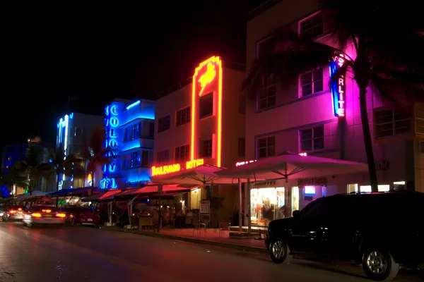 View of Ocean Drive in Miami Beach.