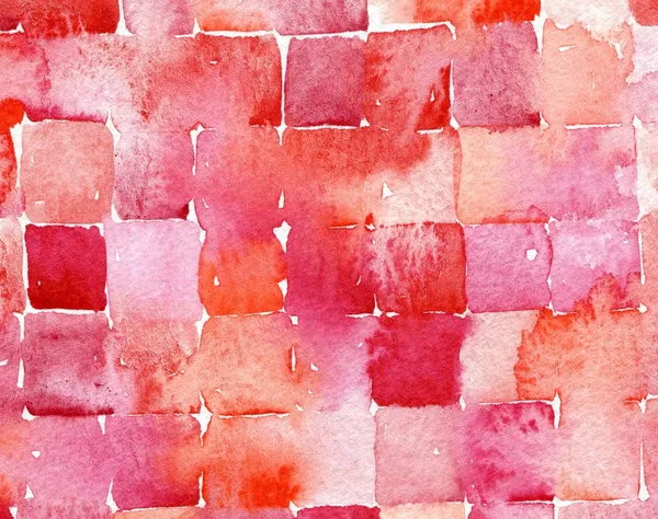 Red watercolor squares