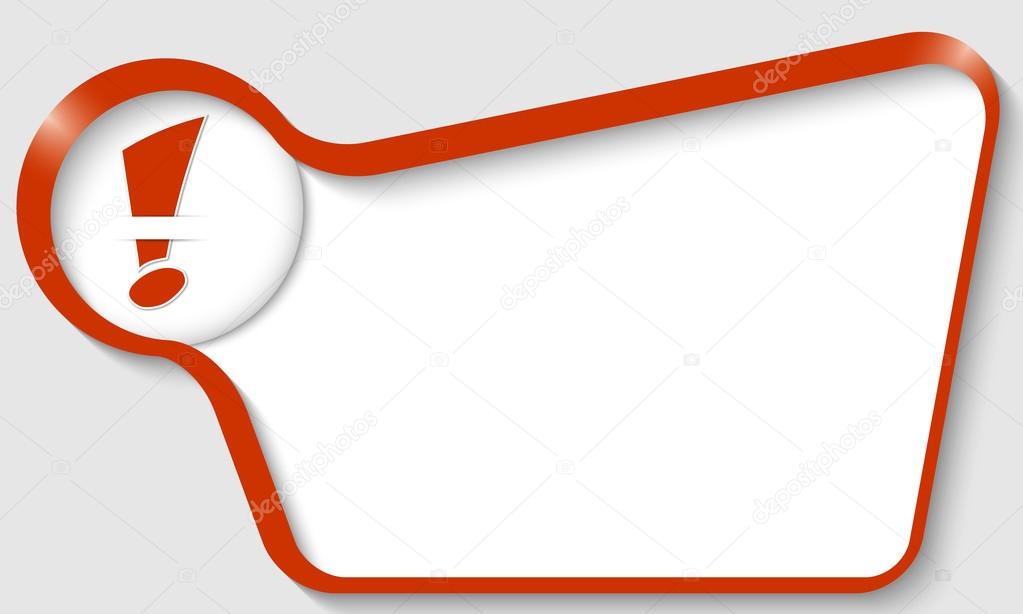 Red text box with exclamation mark — Stock Vector © garrifrotto 33297561