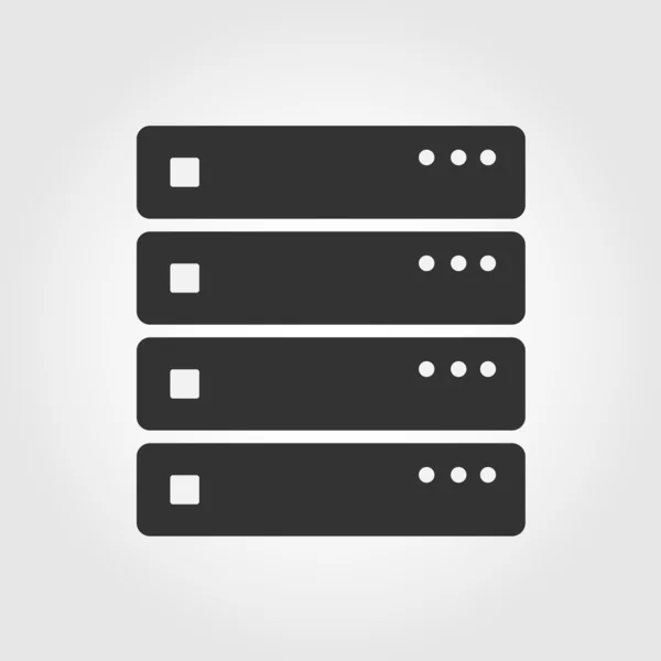 Computer Server icon, flat design