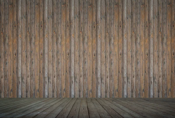 Wooden floor and concrete wall background textured