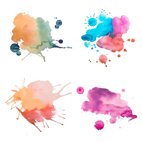 Colorful  watercolour blots