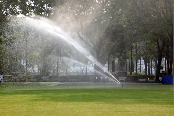 Lawn watering in the Park.