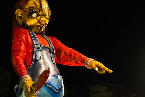 Chucky doll figure at the festival Ogoh-Ogoh, Bali, Indonesia