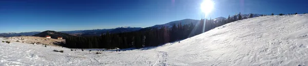 Panorama of Dragobrat ski area from Сarpathians mountains