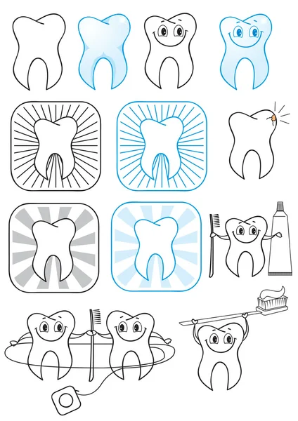 Teeth.Vector symbol illustration isolated on white.