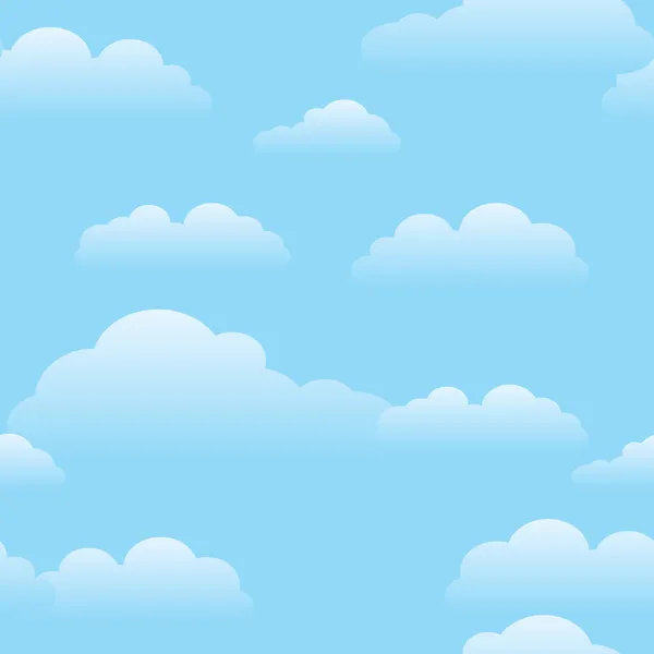 Blue sky with clouds repeating pattern
