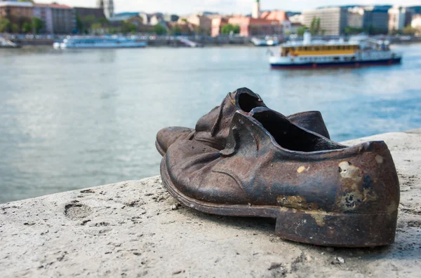 Shoes on the Danube Bank monument in Budapest, Hungary