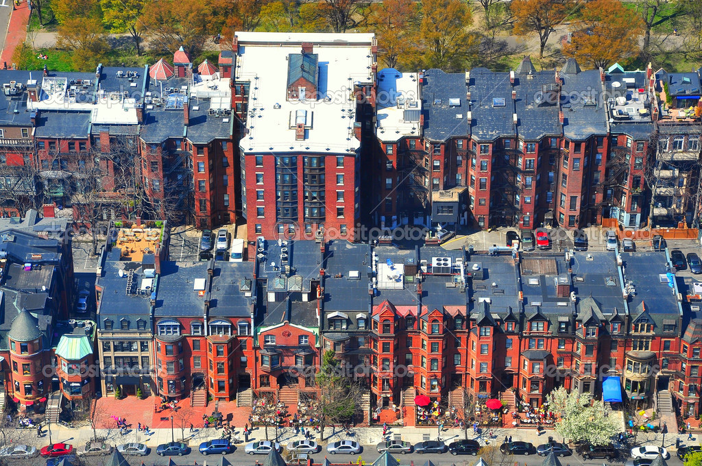 Rows of houses in Back Bay, Boston — Stock Photo © dinhhang 25269047