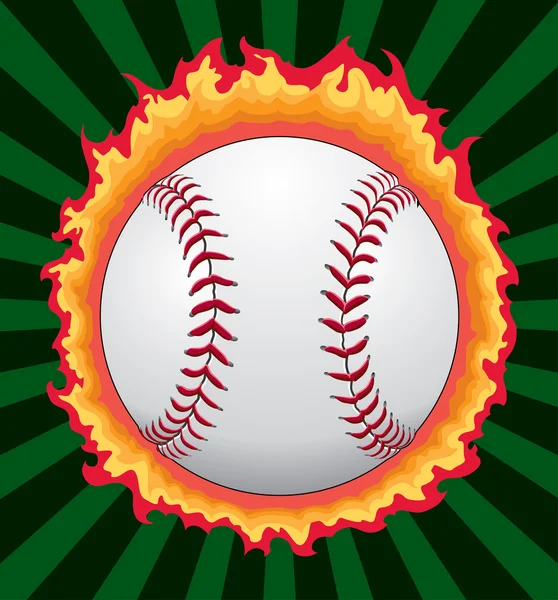Baseball With Flames