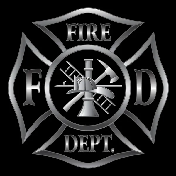 Fire Department Cross Silver