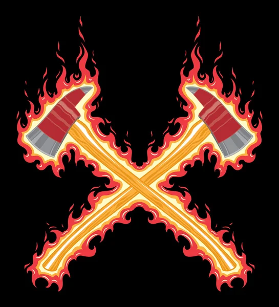 Flaming Firefighter Axes
