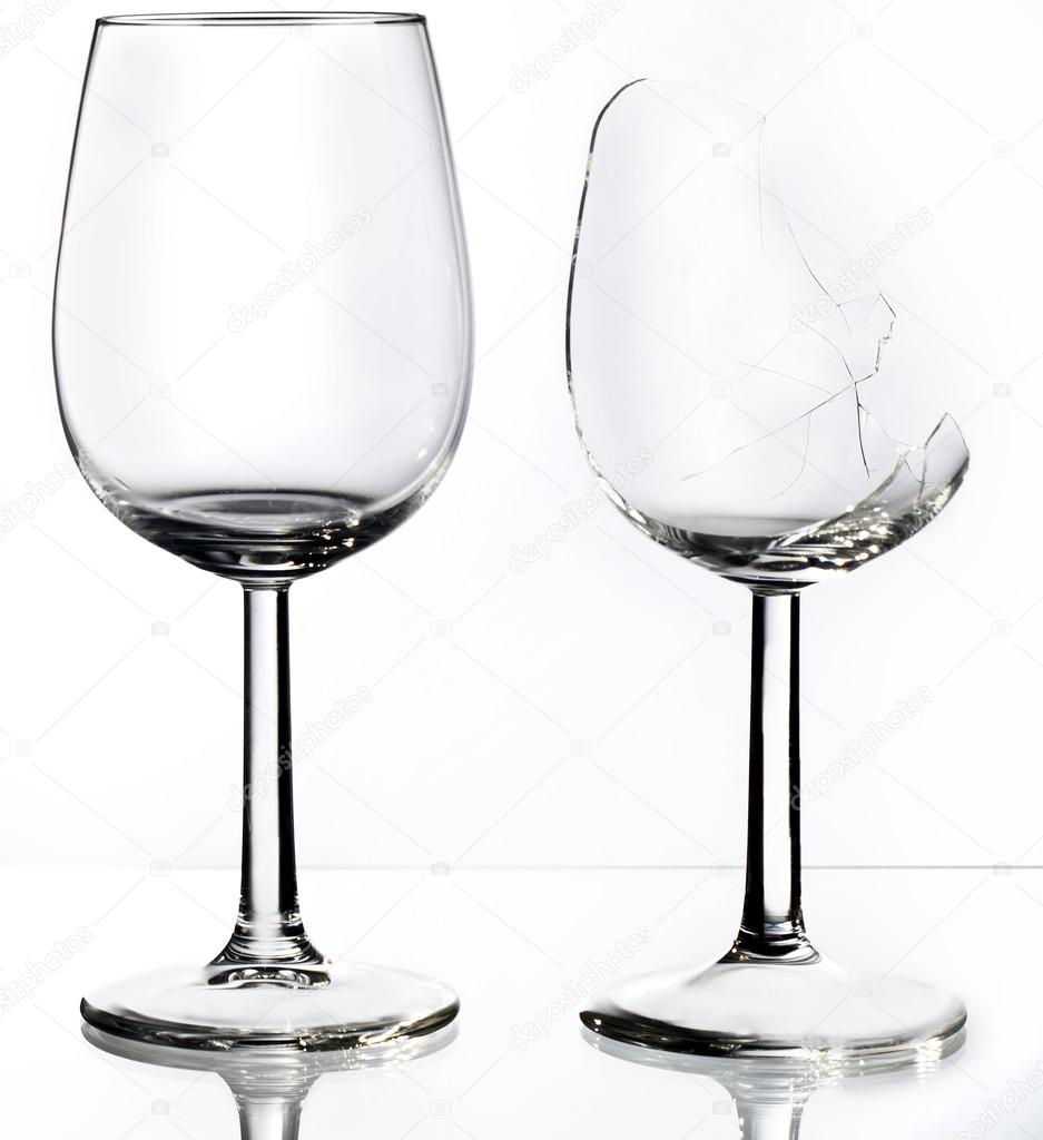 Broken wine glass — Stock Photo © habrda 24789825