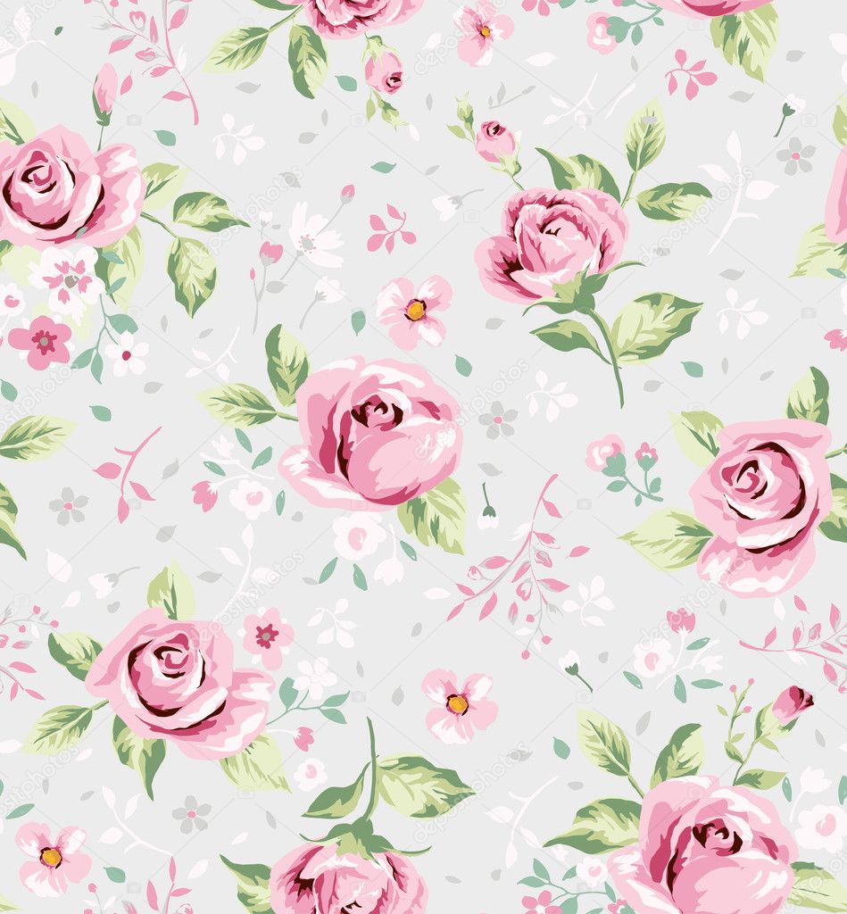 seamless cute vintage tiny flower pattern on grey seamless cute vintage tiny flower pattern on grey