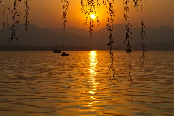 Sunset in West Lake Hangzhou China