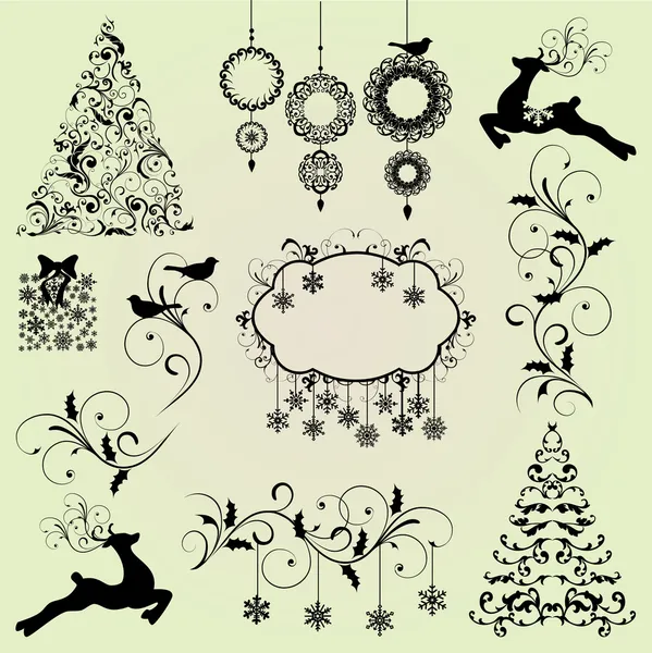 Christmas Design Elements Vector Set