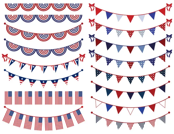 Vector Set of Patriotic Bunting