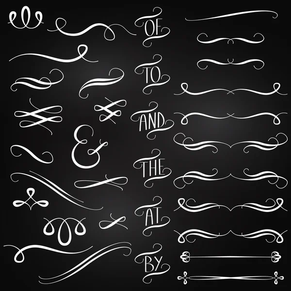 Vector Collection of Chalkboard Style Words, Decoration, Ornaments and Dividers