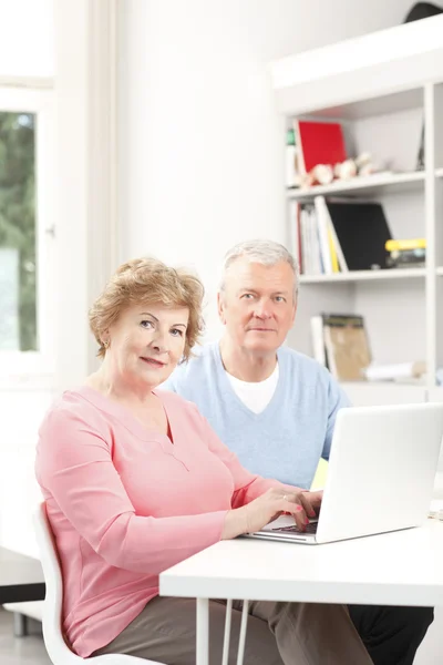 Senior couple surfing on internet