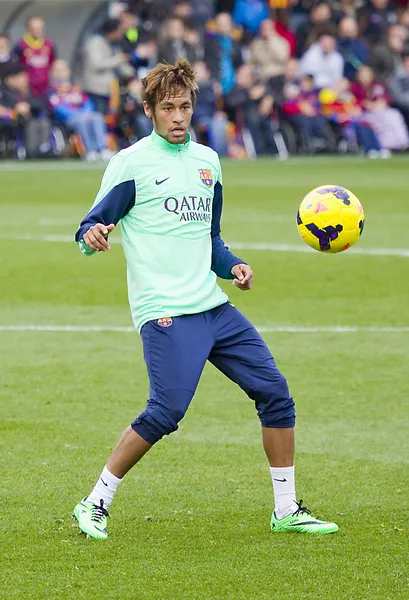 Neymar at FC Barcelona training session