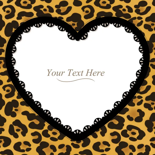 Heart Leopard Print Frame