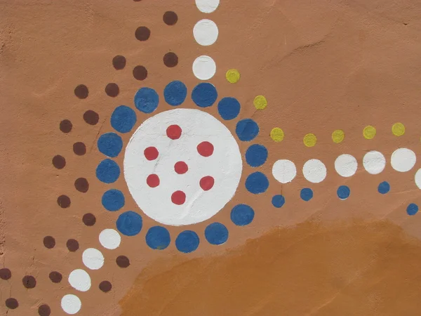 Aboriginal style wall painting