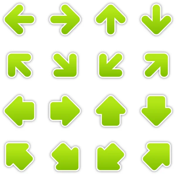 Green arrow sign sticker web button