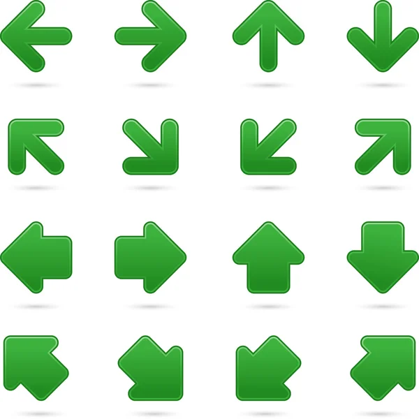 Green arrow sign sticker web button.