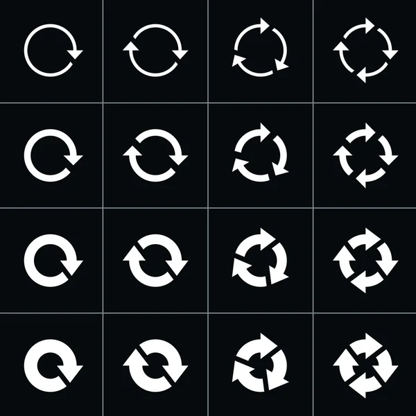 16 arrow pictogram refresh reload rotation loop sign set