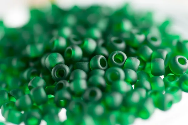 Green seed beads