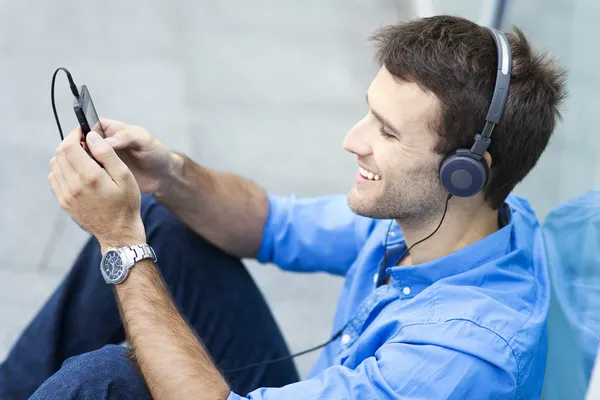 Man listening to music