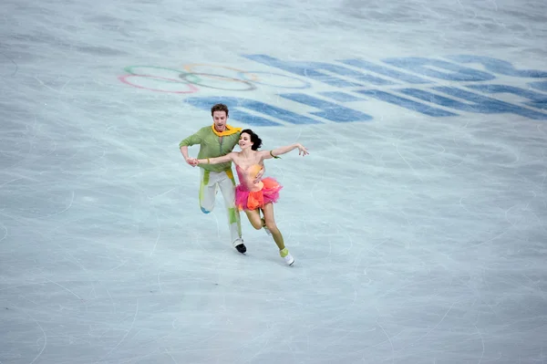 Nathalie Pechalat and  Fabian Bourzat at Sochi 2014 XXII Olympic Winter Games