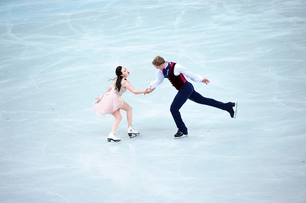 Evan Bates and Madison Chock at Sochi 2014 XXII Olympic Winter Games