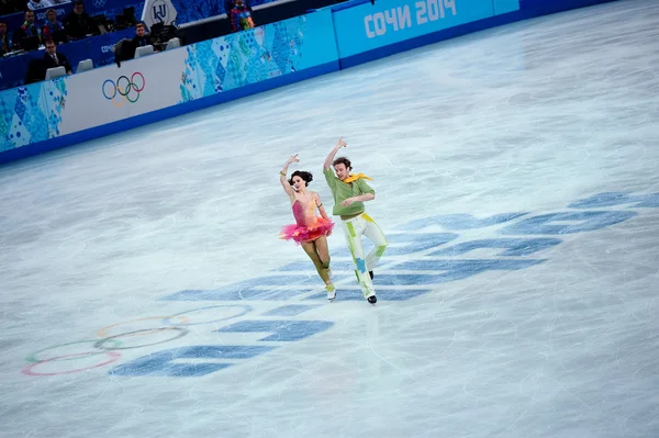 Nathalie Pechalat and  Fabian Bourzat at Sochi 2014 XXII Olympic Winter Games