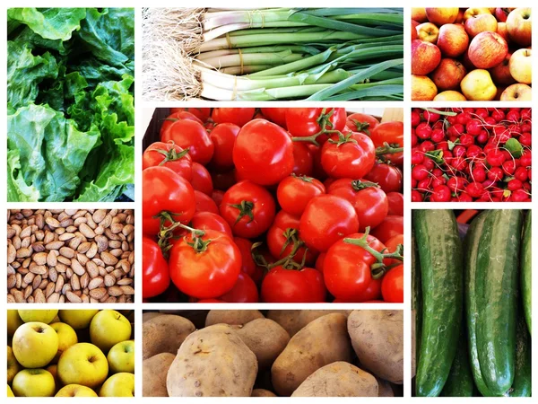 Collage of Vegetables & Fruits